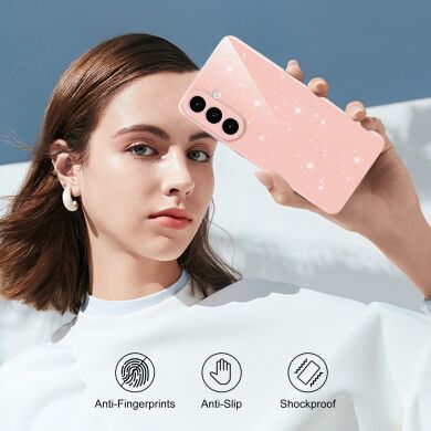 Захисний чохол Deexe Glitter Case with MagSafe для Samsung Galaxy A57 (A576) - Black