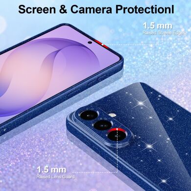 Захисний чохол Deexe Glitter Case with MagSafe для Samsung Galaxy A57 (A576) - Black