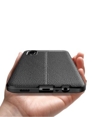 Защитный чехол Deexe Leather Cover для Samsung Galaxy A02 (A022) - Red
