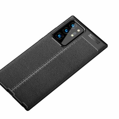 Защитный чехол Deexe Leather Cover для Samsung Galaxy Note 20 Ultra (N985) - Black