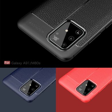 Защитный чехол Deexe Leather Cover для Samsung Galaxy S10 Lite (G770) - Blue