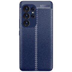 Защитный чехол Deexe Leather Cover для Samsung Galaxy S23 Ultra - Blue