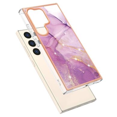 Защитный чехол Deexe Marble Style для Samsung Galaxy S24 Ultra - Light Purple