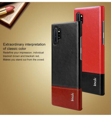 Защитный чехол IMAK Leather Series для Samsung Galaxy Note 10+ (N975) - Black / Brown