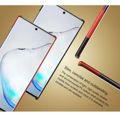 Захисний чохол IMAK Leather Series для Samsung Galaxy Note 10+ (N975) - Red / Black