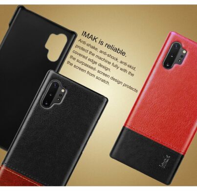 Защитный чехол IMAK Leather Series для Samsung Galaxy Note 10+ (N975) - Black / Brown