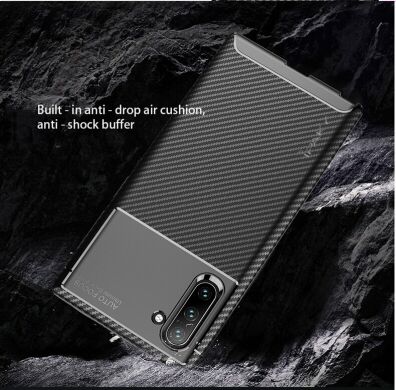 Защитный чехол IPAKY Carbon Fiber для Samsung Galaxy Note 10 (N970) - Blue