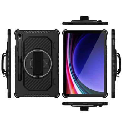 Защитный чехол Reframe Kickstand Strap для Samsung Galaxy Tab S7 / S8 / S9 / S9 FE (T870/T875/X700/X706/X710/X716/X510) - Black