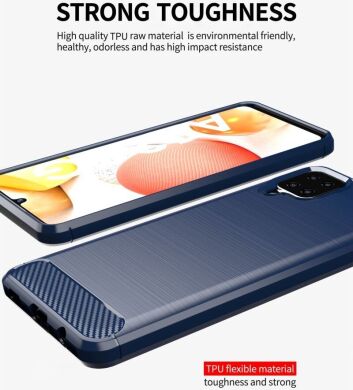 Защитный чехол UniCase Carbon для Samsung Galaxy A12 (A125) / A12 Nacho (A127) - Blue