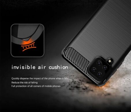 Защитный чехол UniCase Carbon для Samsung Galaxy A12 (A125) / A12 Nacho (A127) - Blue