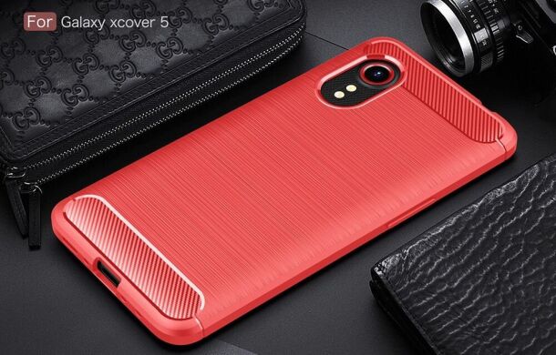 Захисний чохол UniCase Carbon для Samsung Galaxy Xcover 5 (G525) - Red