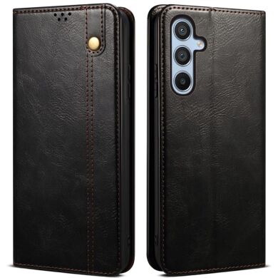 Защитный чехол UniCase Leather Wallet для Samsung Galaxy S24 FE (S721) - Black