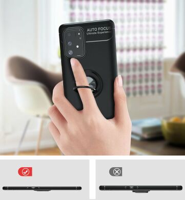 Защитный чехол UniCase Magnetic Ring для Samsung Galaxy S10 Lite (G770) - Black / Red