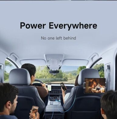 Автомобільний зарядний пристрій Baseus PrimeTrip VR2 Max PD100W+QC3.0 (Type-C + USB) + кабель 2Type-C (C02066) - Cosmic Black