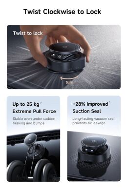 Автомобільний тримач Baseus PrimeTrip VC3 Flex Suction Type Car Mount (C0013R00) - Black