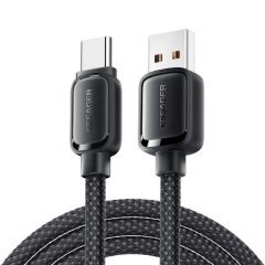 Кабель ESSAGER Jelly Bean USB to Type-C (7A, 100W, 1m) EXCT-TD01-P - Black