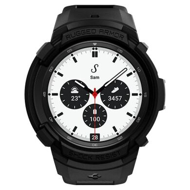 Защитный чехол Spigen (SGP) Rugged Armor Pro (FW) для Samsung Galaxy Watch 4 Classic (42mm) - Matte Black