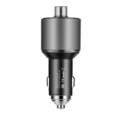 FM модулятор Hoco E19 (2USB, 2.4А) - Black / Grey