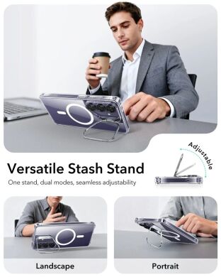 Захисний чохол ESR Classic Hybrid Magnetic Case (Stash Stand) для Samsung Galaxy S26 (S942) - Clear