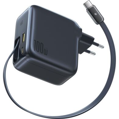 Мережевий зарядний пристрій Baseus EnerCore CJ11 2C+U (100W) + кабель Type-C (E0120M00) - Black