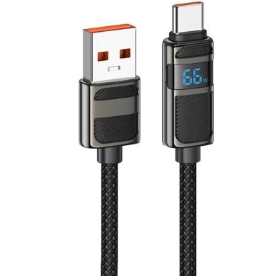 Кабель Hoco U137 USB to Type-C (66W, 5A, 1.2m) - Black