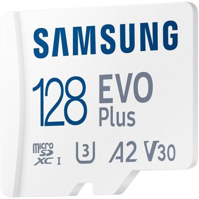 Карта пам’яті MicroSDXC Samsung EVO Plus 128GB C10 UHS-I R160MB/s + адаптер (MB-MC128SA/EU) - White