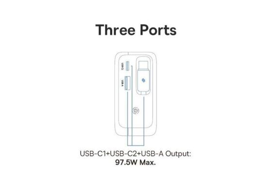 Мережевий зарядний пристрій Baseus EnerCore CJ11 2C+U (100W) + кабель Type-C (E0120M00) - Black