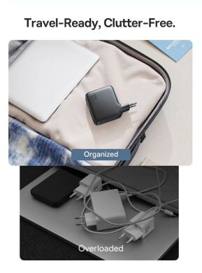 Мережевий зарядний пристрій Baseus EnerCore CJ11 2C+U (100W) + кабель Type-C (E0120M00) - Black