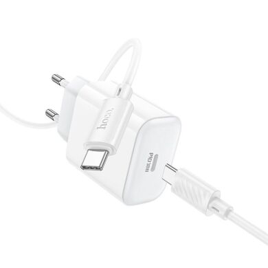 Сетевое зарядное устройство Hoco C76A Pro PD30W + кабель Type-C to Type-C - White