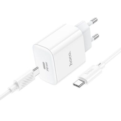 Сетевое зарядное устройство Hoco C76A Pro PD30W + кабель Type-C to Type-C - White
