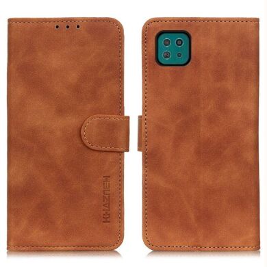 Чехол-книжка KHAZNEH Retro Wallet для Samsung Galaxy A22 5G (A226) - Brown