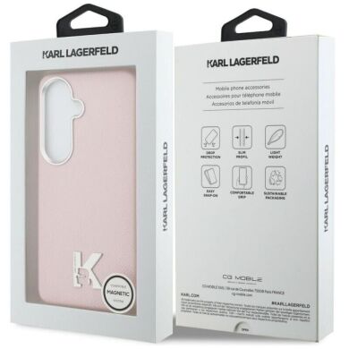 Защитный чехол Karl Lagerfeld K Metal Logo MagSafe для Samsung Galaxy S26 (S942) KLHMS26S5PGFKHGP - Pink