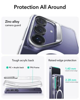 Захисний чохол ESR Classic Hybrid Magnetic Case (Stash Stand) для Samsung Galaxy S26 (S942) - Clear