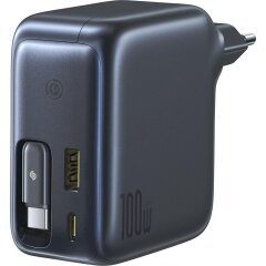 Мережевий зарядний пристрій Baseus EnerCore CJ11 2C+U (100W) + кабель Type-C (E0120M00) - Black