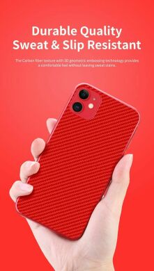 Наклейка на заднюю панель RockSpace Carbon Fiber Series для Samsung Galaxy M31 (M315) - Red