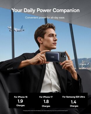 Внешний аккумулятор Baseus PicoGo AM61 Qi2.2 Magnetic 45W (10000mAh) E0028V00 - Black