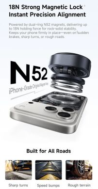 Автомобільний тримач Baseus PrimeTrip VC3 Flex Suction Type Car Mount (C0013R00) - Black