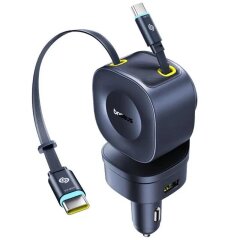 Автомобільний зарядний пристрій Baseus PrimeTrip VR2 Max PD100W+QC3.0 (Type-C + USB) + кабель 2Type-C (C02066) - Cosmic Black