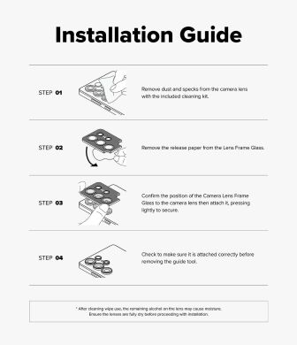 Комплект защитных стекол на камеру Ringke Camera Frame для Samsung Galaxy Fold 8 (8800380460577) - Black