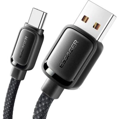 Кабель ESSAGER Jelly Bean USB to Type-C (7A, 100W, 1m) EXCT-TD01-P - Black