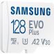 Карта пам’яті MicroSDXC Samsung EVO Plus 128GB C10 UHS-I R160MB/s + адаптер (MB-MC128SA/EU) - White