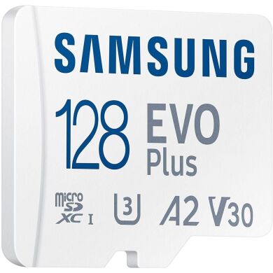 Карта пам’яті MicroSDXC Samsung EVO Plus 128GB C10 UHS-I R160MB/s + адаптер (MB-MC128SA/EU) - White