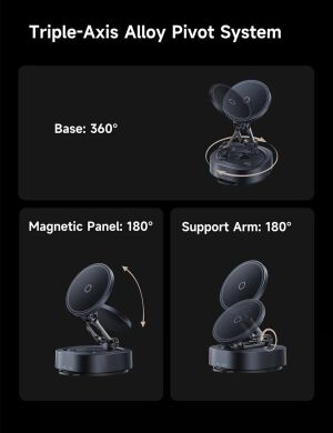 Автомобільний тримач Baseus PrimeTrip VC3 Flex Suction Type Car Mount (C0013R00) - Black