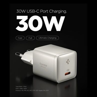 Сетевое зарядное устройство Spigen EE301EU GaN 30W (Type-C) ACH10448 - Natural