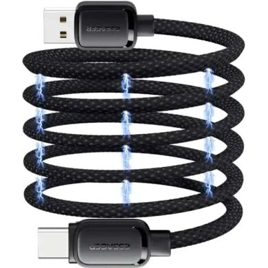 Кабель ESSAGER Jelly Bean USB to Type-C (7A, 100W, 1m) EXCT-TD01-P - Black