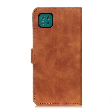 Чехол-книжка KHAZNEH Retro Wallet для Samsung Galaxy A22 5G (A226) - Brown