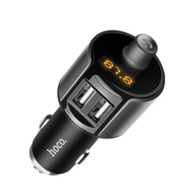 FM модулятор Hoco E19 (2USB, 2.4А) - Black / Grey
