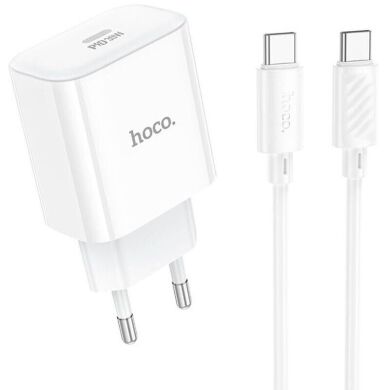 Сетевое зарядное устройство Hoco C76A Pro PD30W + кабель Type-C to Type-C - White