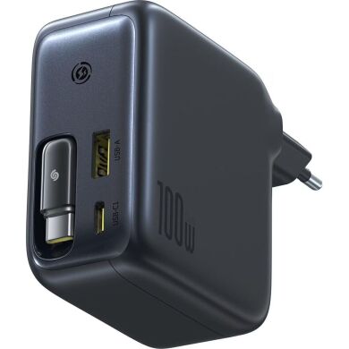 Мережевий зарядний пристрій Baseus EnerCore CJ11 2C+U (100W) + кабель Type-C (E0120M00) - Black