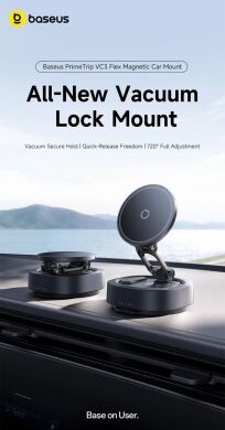 Автомобільний тримач Baseus PrimeTrip VC3 Flex Suction Type Car Mount (C0013R00) - Black
